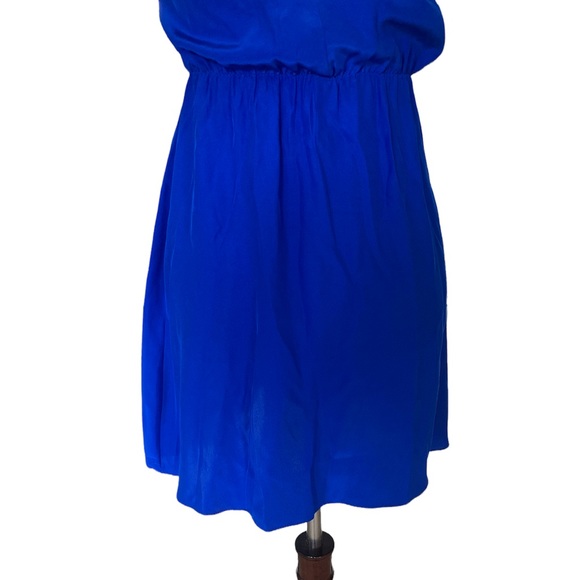 Amanda Uprichard Silk Royal Blue Back Cutout tunic  Dress - XS - Picture 8 of 10